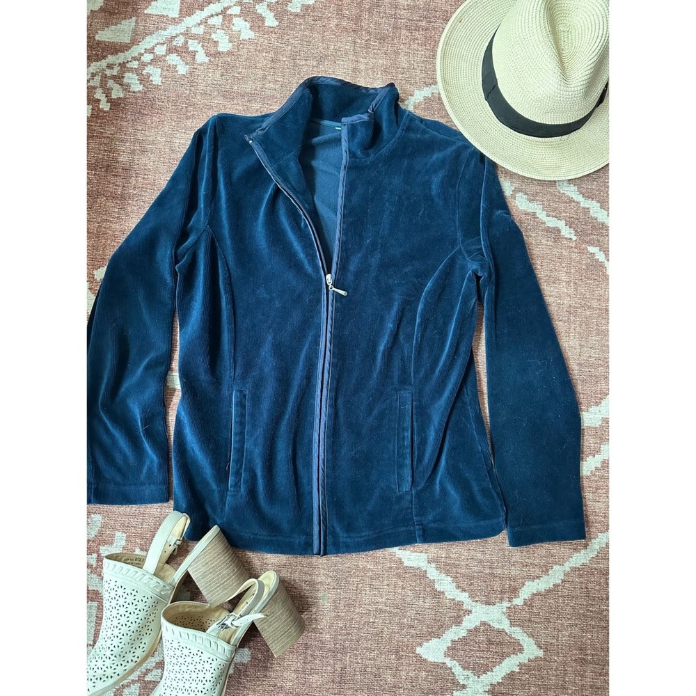 Ribbed Vintage Crushed Velvet Fleece Jogger Sweater Zip Up